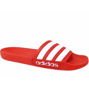 Adidas Damen Herren Badeschuhe Badelatschen Poolsandalen Adilette Shower, Farbe:Rot, Artikel:-5923 red / white, Schuhgröße:EUR 39