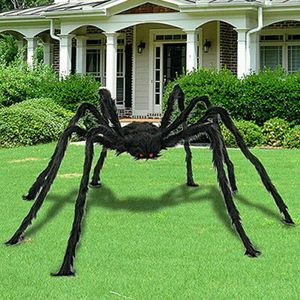 150cm Riesen Spinne Tarantula Plüsch Schwarz Halloween Deko Geisterhaus Horror
