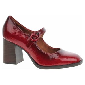 Tamaris Damen Pumps moderne Riemchenpumps Schnalle Blockabsatz Karreé 1-24440-41, Größe:40 EU, Farbe:Rot