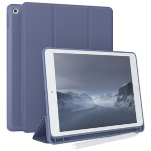 EAZY CASE Smartcase mit Touchpen Halterung kompatibel mit Apple iPad 10,2" 2019/2020/2021 (7. / 8. / 9. Gen.) Tablet Hülle mit Standfunktion, Schutzhülle, Klapphülle, Eis Blau