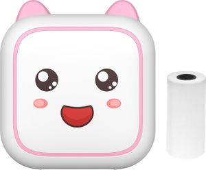 Mini drukarka termiczna do tworzenia naklejek, natychmiastowe drukowanie zdjęć przez Bluetooth, do smartfonów z 1 rolką papieru 57 mm, kompatybilna z iOS Android