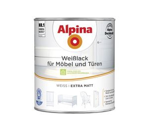 Alpina Weißlack für Möbel und Türen 2 L weiß extra matt