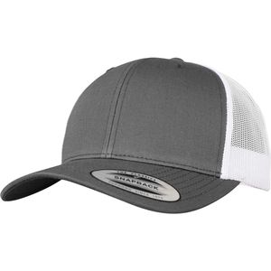 Retro Trucker 2-Tone Cap / Kappe / Mütze / Hut - Farbe: Dark Grey/White - Größe: One Size