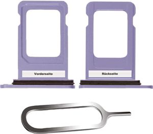 iPHONE 11 SIM KARTEN HALTER TRAY ADAPTER FACH STECKER SLOT CARD + NADEL VIOLETT