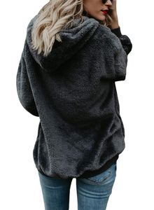 Kapuzenpullover Damen Hoodie Pullover,Hohe Qualität Elegant Fleece Sweatshirt & Langarm Winter Warm Oberteil(Dunkelgrau,L)