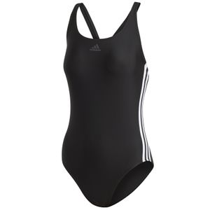 adidas Badeanzug Damen aus recycelten Nylon im 3 Streifen Design, Farbe:Schwarz, Größe:38