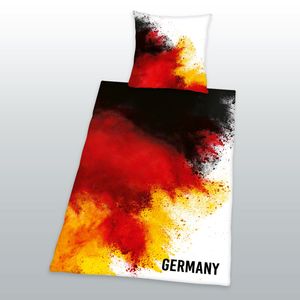 Germany Fußball Bettwäsche Renforcé - 135x200 80x80 cm Baumwolle
