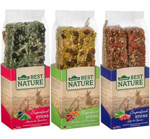 Dehner Best Nature Nagersnack, Superfood Stick-Mix 3 x 140 g (420 g)