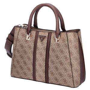 GUESS dámská kabelka Noreen Latte Logo/Brown : hnědá Barevný sortiment: hnědá