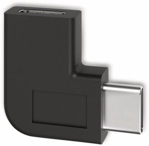 Adapter USB-C™ auf USB-C™ 90°, schwarz