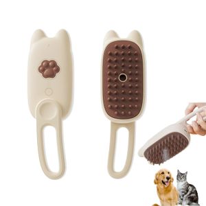 Katzenbürste Mit Dampf, Selbstreinigende Dampfende Katzenbürste Mit Essenz Zur Pflege Für Massage,Pflege Und Haarentfernung, beige