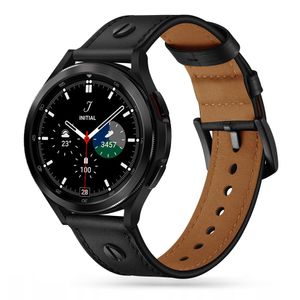 Lederarmband Tech-Protect Screwband für Samsung Galaxy Watch 4, Schwarz