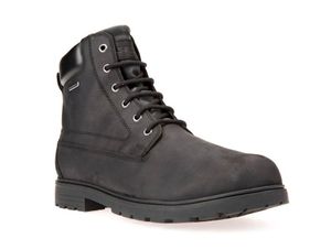 Herren Geox U AKIM ABX schwarz Leder isoliert wasserdichte Stiefel 43