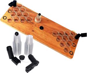 Mini Beerpong Set | Shot-Pong  | Trinkspiel aus Holz | Geschicklichkeitsspiel | Party Spiel | Mini Bier-Pong