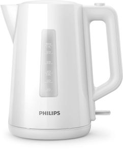 Philips Wasserkocher Serie 3000, 1,7 l, Tassenanzeige, herausnehmbarer Filter, Kontrollleuchte, weiß (HD9318/00)