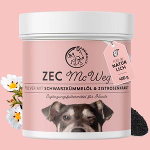 Zec McWeg 400 g - Natürliche Power für Hunde aus Schwarzkümmelöl, Zistrose, Bierhefe & Seealgenmehl