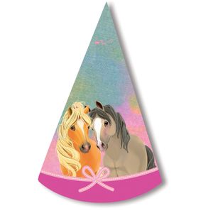 Amscan "Pretty Pony" - 8 Partyhütchen - Pink | Pferdemotiv Kinder Geburtstagsdekoration