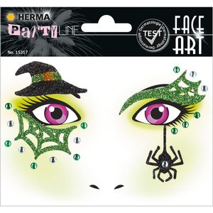 HERMA 15317 Face Art Nálepka tváre "Čarodejnica"