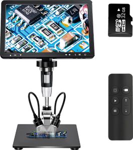 10,1'' Digital Mikroskop 2000X Münzmikroskop mit IPS-Bildschirm 20MP Lötmikroskop mit 8 LEDs