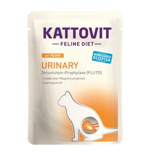 KATTOVIT ¦ Urinary - Huhn - 24 x 85g ¦ Diätisches Futter für ausgewachsene Katzen zur Verringerung von Struvitsteinen