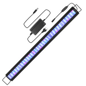 Fiqops 36W LED Aquarium mit timer Aquariumleuchte Abdeckung RGB Licht,87-110cm