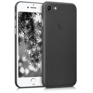kwmobile Hülle kompatibel mit Apple iPhone SE (2022) / iPhone SE (2020) / iPhone 8 / iPhone 7 - Slim Handy Schutzhülle - Cover Case Handyhülle Schwarz