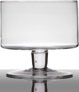 Glasschale auf Fuß CYLINDER H. 18cm D. 19cm rund transparent Hakbijl