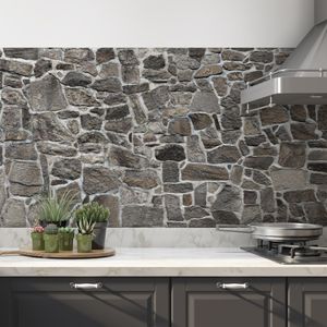 Küchenrückwand selbstklebend Grau Fliesenspiegel Folie - mehrere Größen - A4 Muster Breite: 21cm x Höhe: 29,7cm Stärke: Premium Hart PVC Folie 0,5 mm - speziell für FLIESEN
