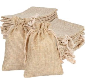 30 x Jutesäckchen Natürliche Jute Beutel für Adventskalender Stoffbeutel Natur Säckchen Geschenksäckchen - 10 x 15cm