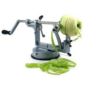 Edelstahl "Deluxe" Apfelschäler 3-in-1 Funktion Sparschäler Apfelschneider Apfelentkerner