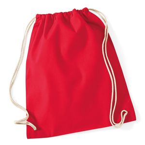 Sportovní taška Westford Mill Cotton Gym Bag W110 Red Classic Red 37 x 46 cm