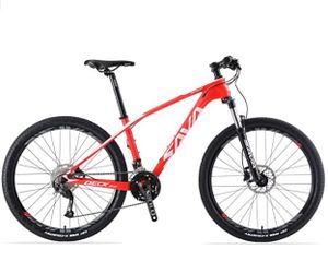 SAVA DECK2.0 Carbon Mountainbike MTB SHIMANO ALTUS M2000 27S 29 Zoll 17 Rot Weiß