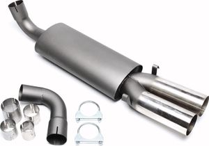Sportauspuff 2x76mm rund scharf mit ABE für Audi 80 90 coupe Typ 89