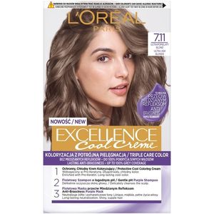 COOL L'OREAL Excellence Creme Creme Creme Coloring 7.11 Ultra Grey Blondine 1OP.