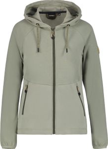 Icepeak Magdala Midlayer für Damen mit Kapuze, Farbe:Antikgrün, Größe:L