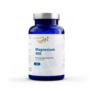 Vita World Magnesium 400 | 120 Kapseln | vegan | gluten- und laktosefrei