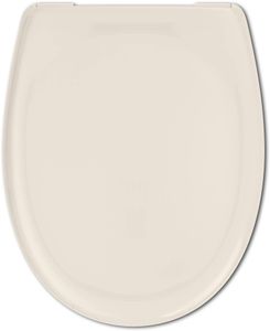 Saqu WC-Sitz 37x44 cm - Pergamon - Toilettendeckel mit Absenkautomatik,