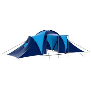 vidaXL Camping Tent Fabric 9 Persons Tmavě modrá a modrá