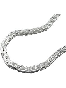 Armband 4mm Königskette vierkant glänzend Silber 925 19cm silber 4x4mm