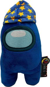Soma Among Us Plüschtier Among Us Kuscheltier XXL 30 cm Plüschpuppen Weiche Puppe Kissen Kinderspielzeug Among Us dunkelblau Pisces mit Sternchen Cap