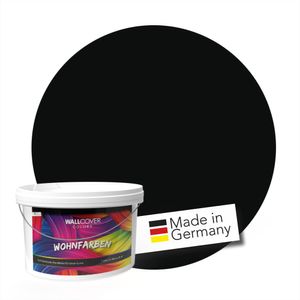 WALLCOVER Wandfarbe Schwarz Matt Black Night Hochdeckend 5L für 40 m²