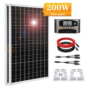 Súprava 200W solárneho panela pre obytný automobil Monokryštalický solárny systém Solárny systém Fotovoltaický systém pre obytné automobily
