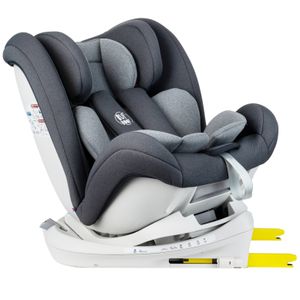 SKY DELUXE Dunkelgrau Kindersitz mit 360 Grad drehbarem Isofix-System-BUF BOOF 0, 36 kg