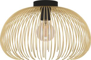 VENEZUELA Wand-/Deckenleuchte Lampe Beleuchtung - H25 x Ø38,5 cm - schwarz, gold - 1X40W exkl. - IP20