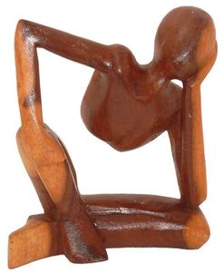 Abstrakte Schnitzerei aus Waru Lot - Holz-Skulptur 15 cm