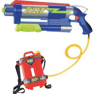 Paradiso Toys wasserpistole mit Behälter 2-teilig rot/blau