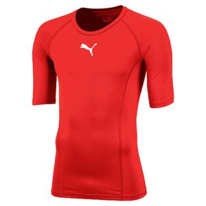 Puma Football Bodywear Unisex Kids Liga Baselayer Funkční tričko s krátkým rukávem červené Gr 164