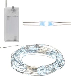 TG66254-1 Světla na vánoční stromek na šňůře 40 LED MIKRO GIRLANDS COLD WHITE AA LIGHTS