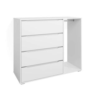 Vicco Kinderkleiderschrank Ruben, 120 x 101.9 cm mit 4 Schubladen, Weiß