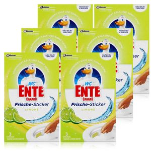 WC Ente Frische-Sticker Limone 3x9g WC-Frische (6er Pack)